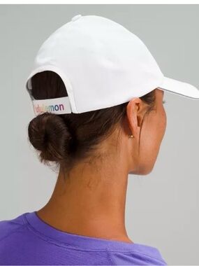 lululemon athletica White Baseball Cap with Multicolor Logo